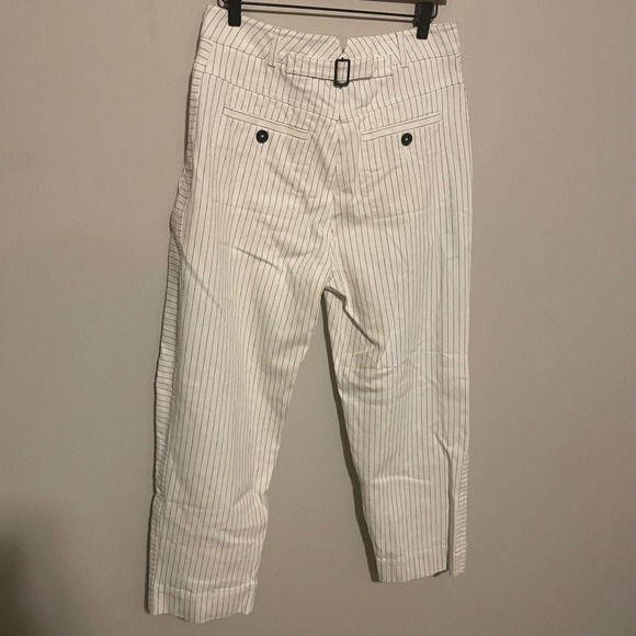 ME + EM striped pants 8 wide leg white black coastal classic casual designer - Picture 5 of 7